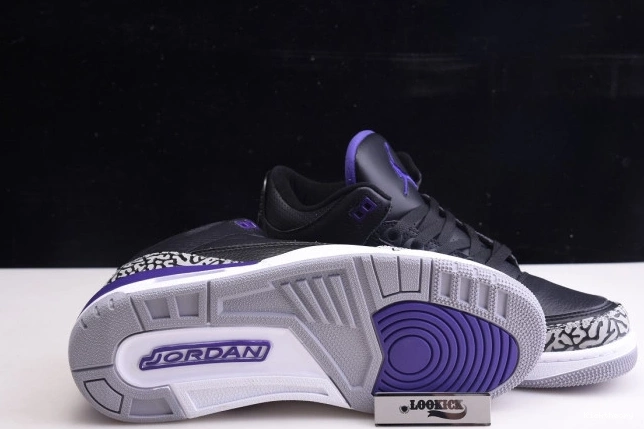 Kicktheory CT8532-050 Purple Black 3 Jordan Air Retro Court 0821